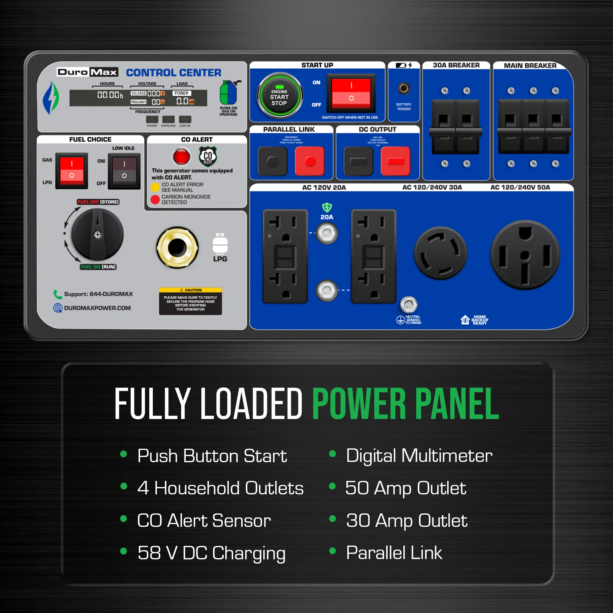 11,000 Watt Portable Dual Fuel Inverter Generator w/ CO Alert