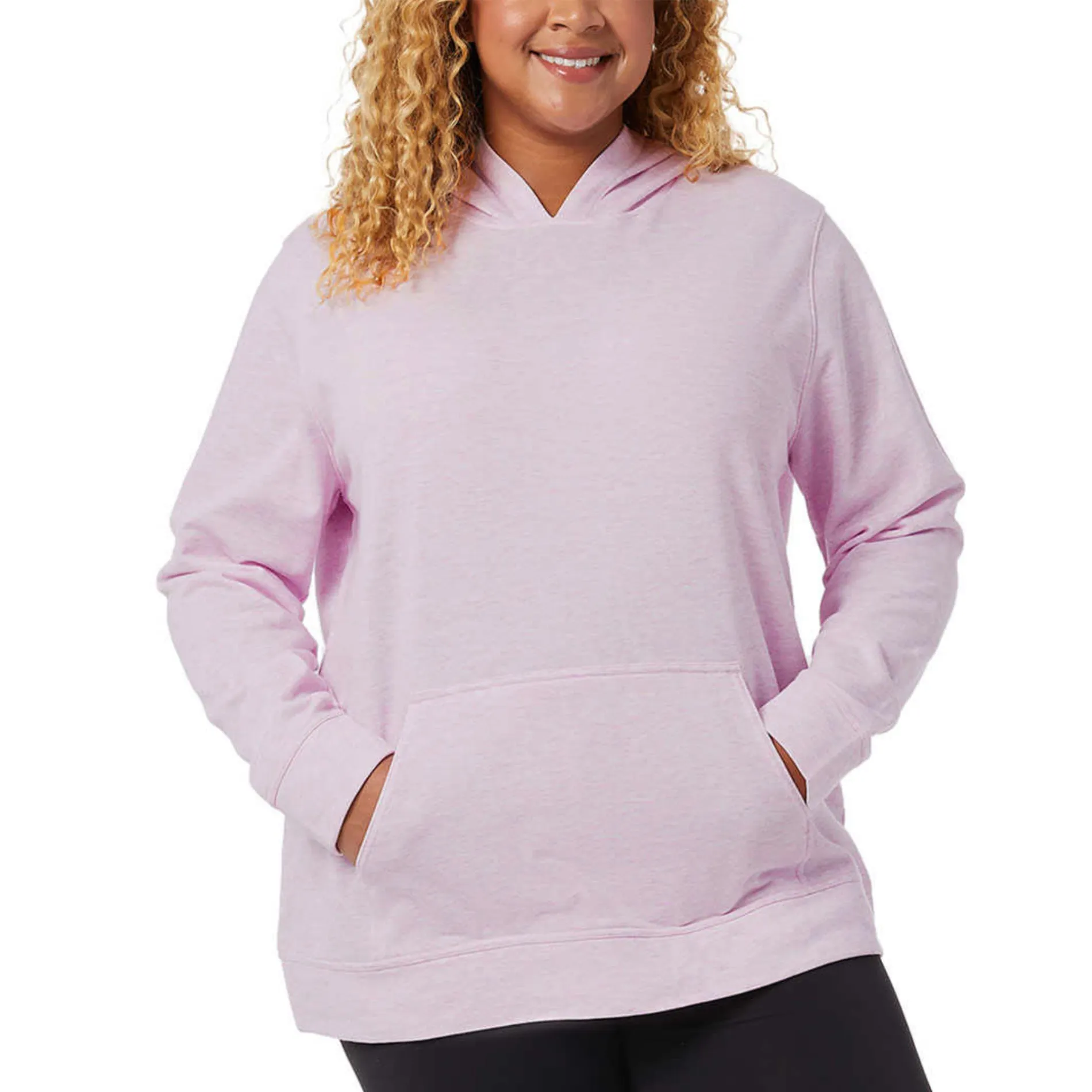 32 Degrees Women's Kangaroo Pocket Lightweight Cotton Blend Pullover Hoodie