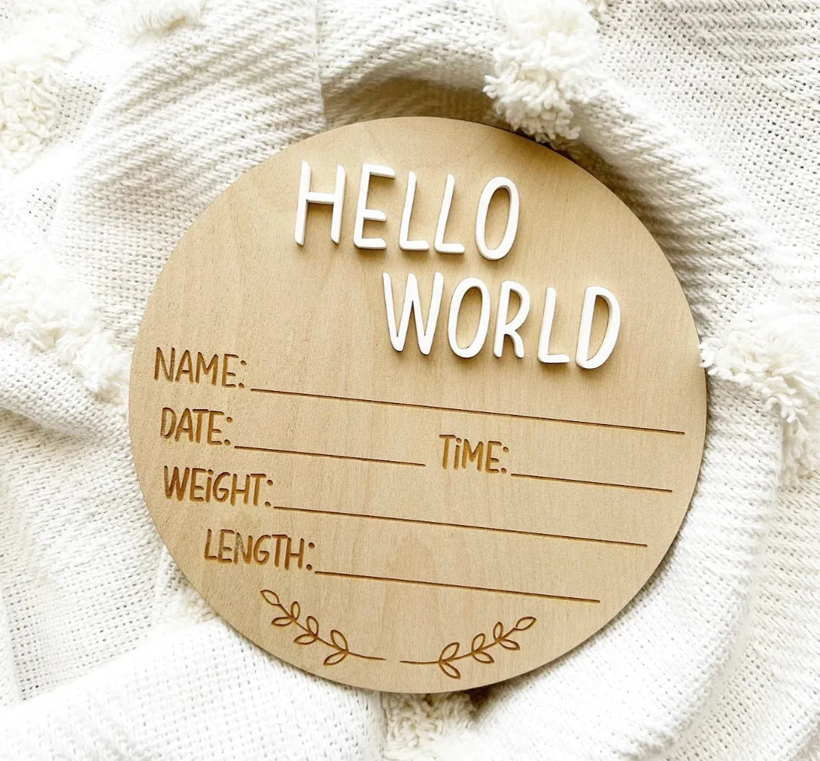 3D Announcement Disc - Hello World - Bold Font