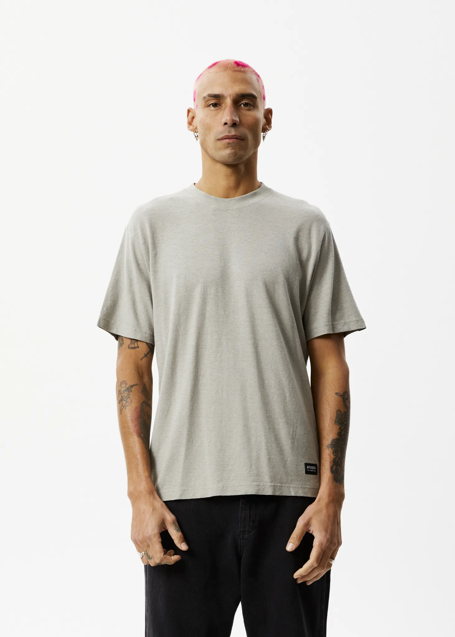 AFENDS Mens Classic - Retro Tee - Olive