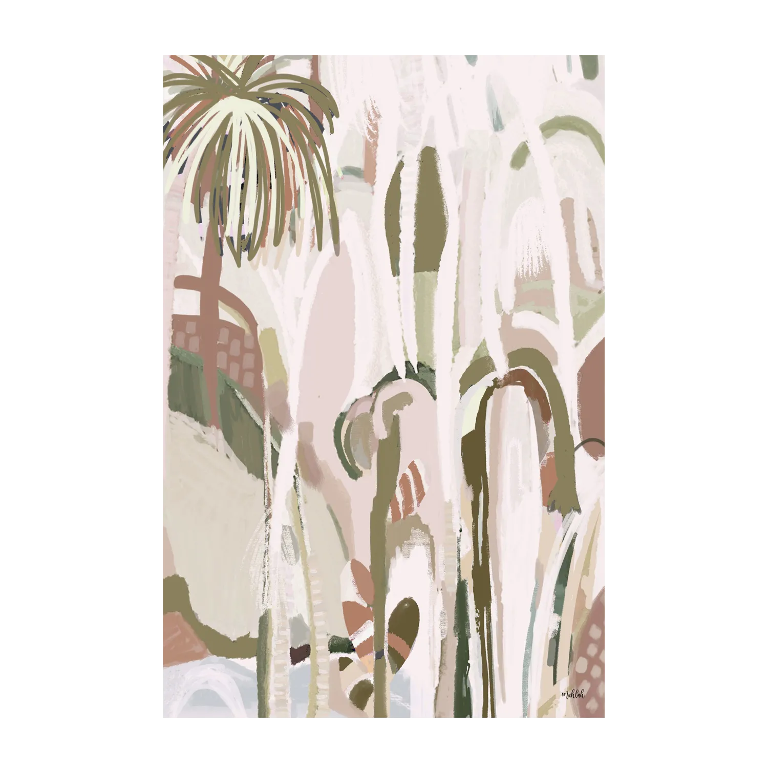 Alabaster Verticals Vines , By Inkheart Designs