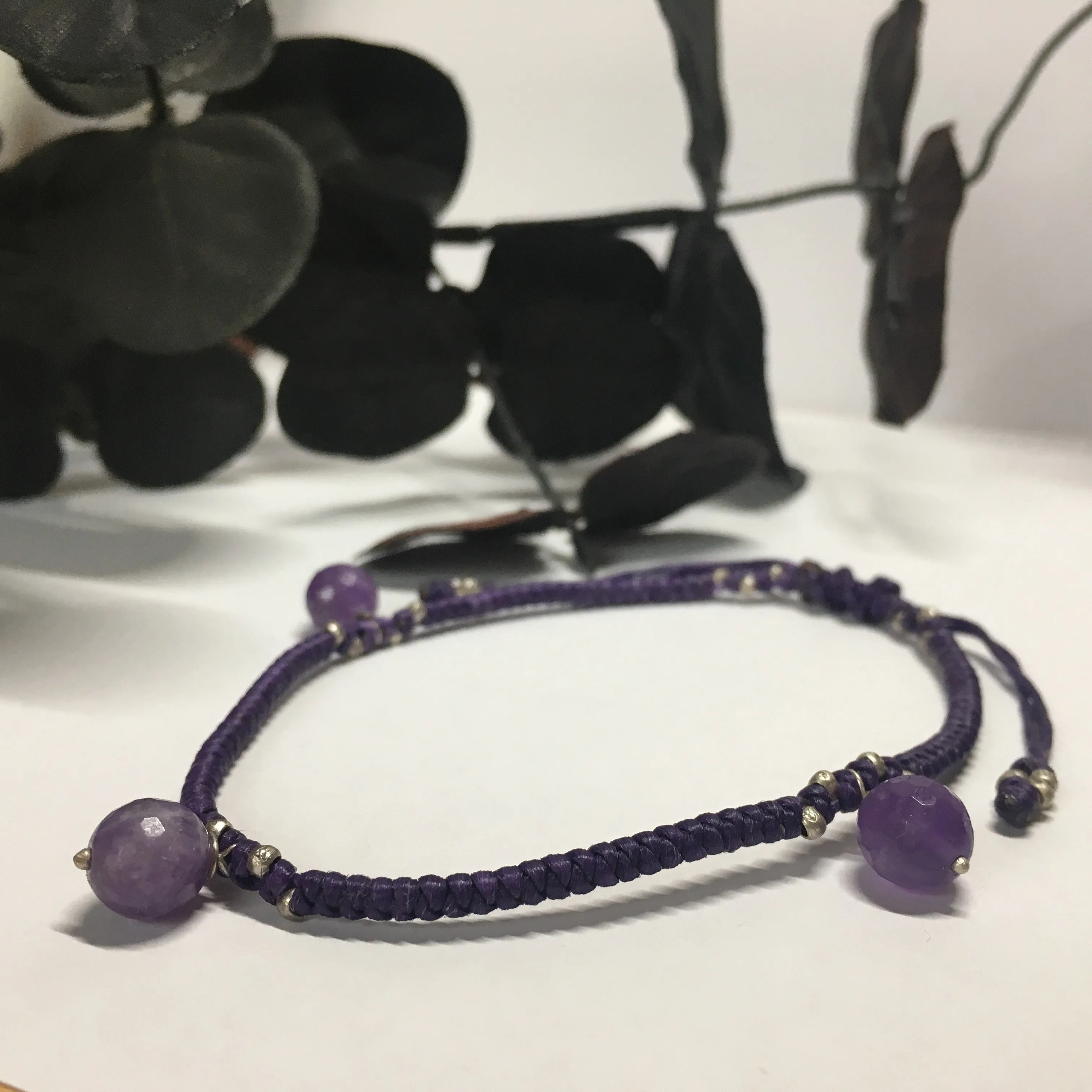 Amethyst Orb Anklet - VANK112