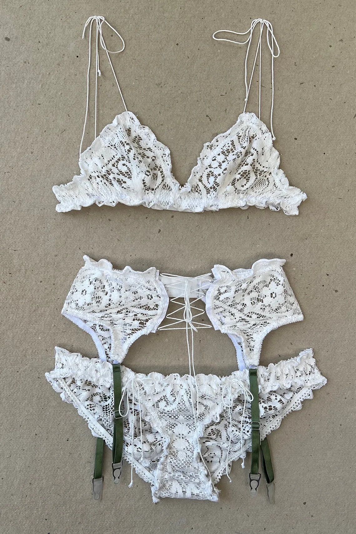 Anaphora Bralette in Upcycled Vintage Crochet Lace