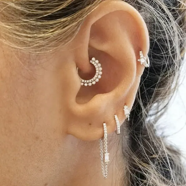 Apsara Diamond Clicker by Maria Tash in White Gold