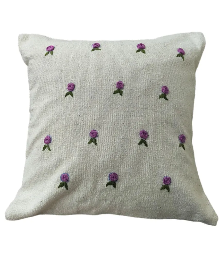 Armonia Decorative Hand Made Cotton Cushion Cover | 16 x 16 inches | Multiple Colors