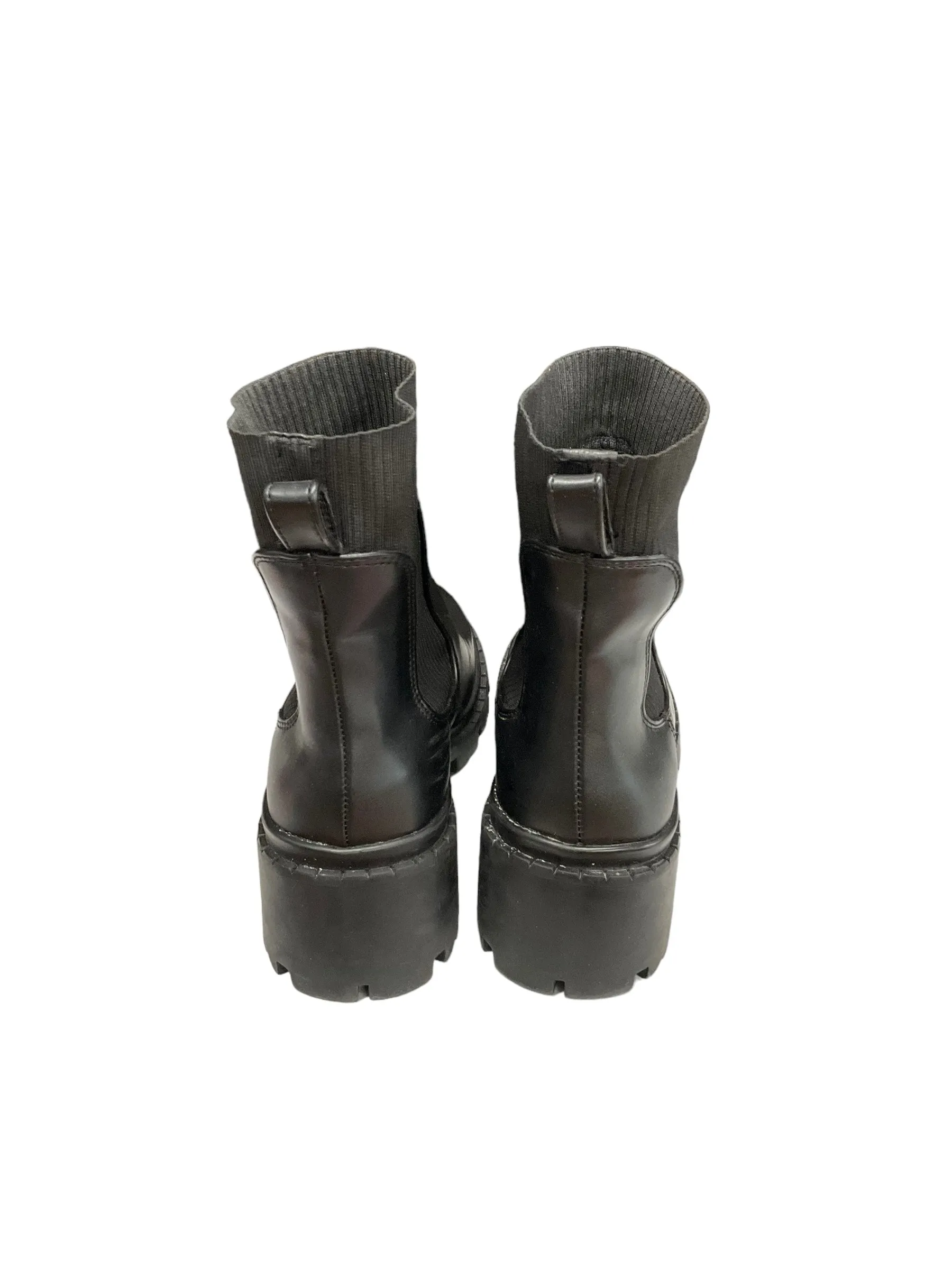 Black Boots Ankle Heels Steve Madden, Size 10