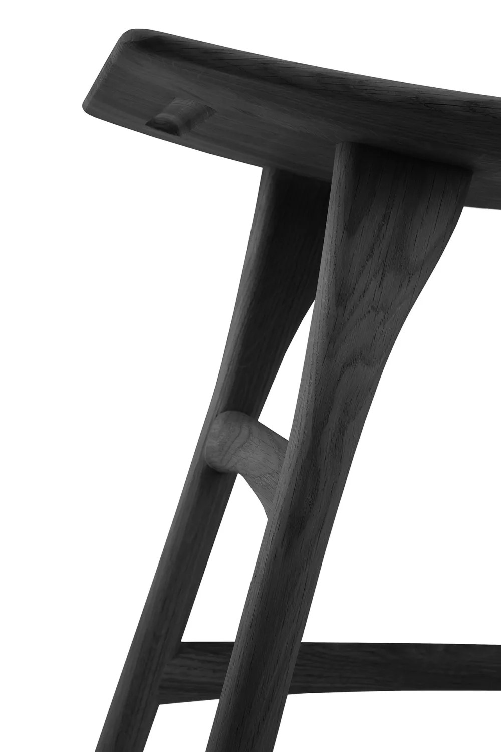 Black Oak Accent Stool | Ethnicraft Osso