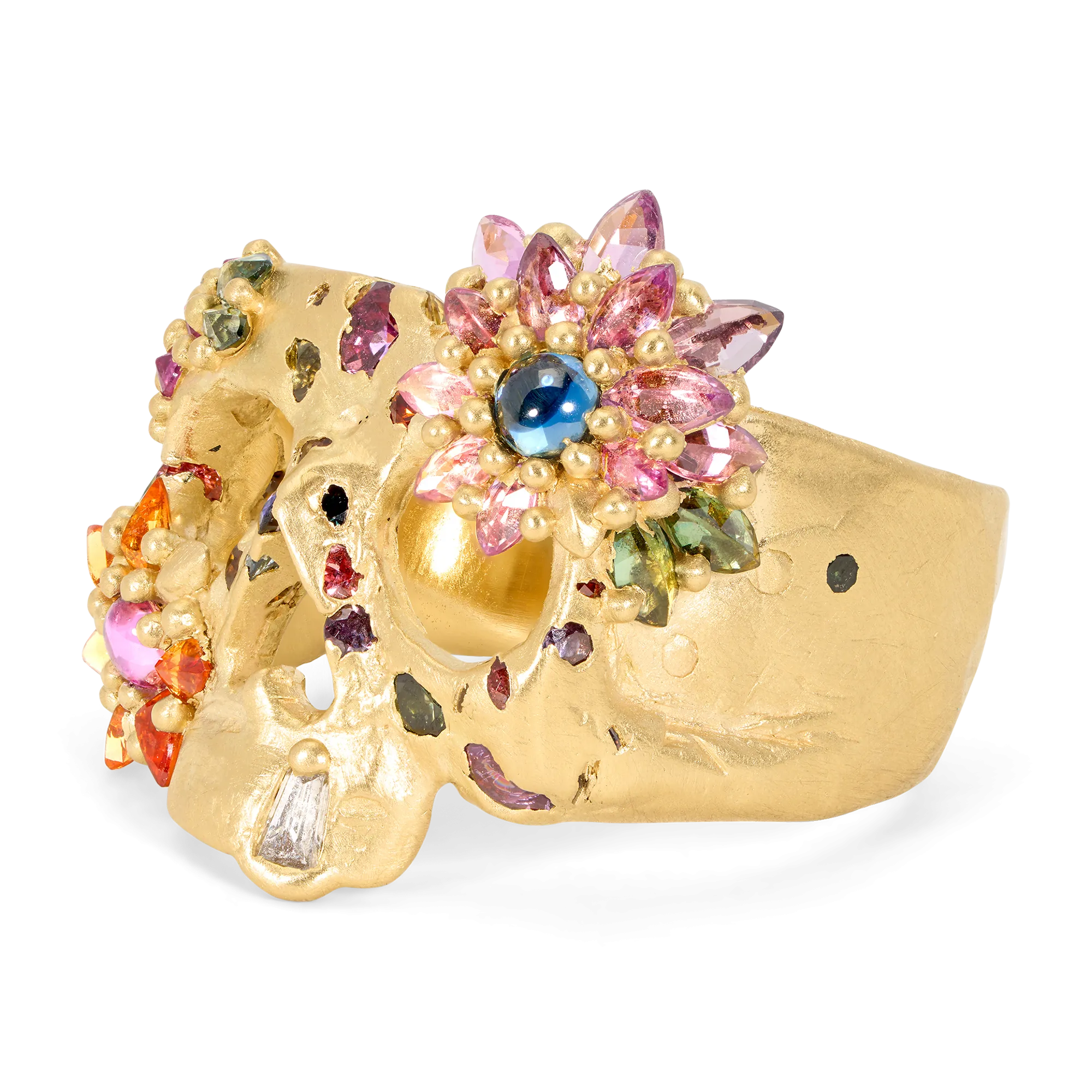 Blossom Crush Daisy Skull ClusterF@&$ Ring - Made to Order