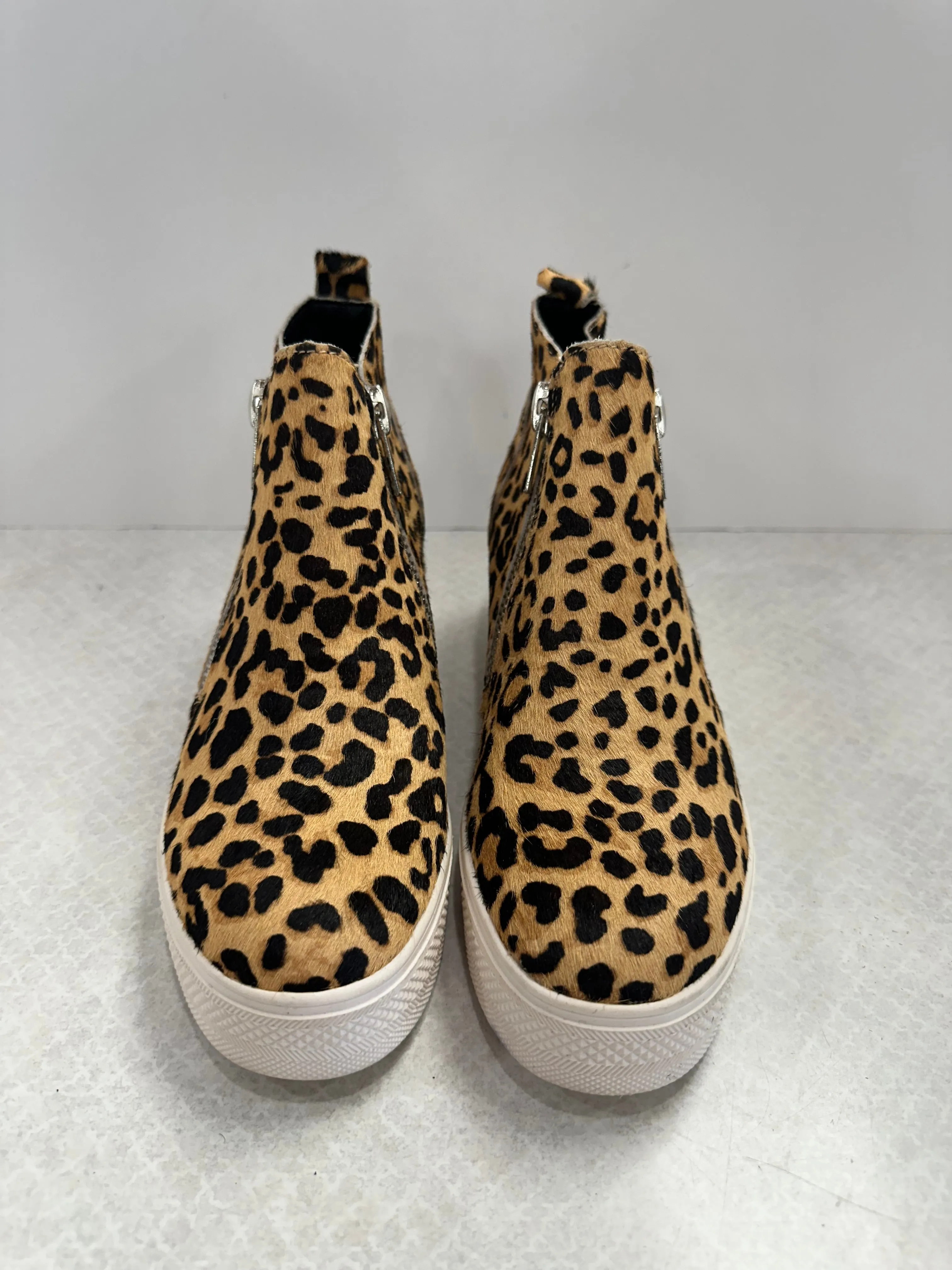 Boots Ankle Flats By Steve Madden In Animal Print, Size: 7