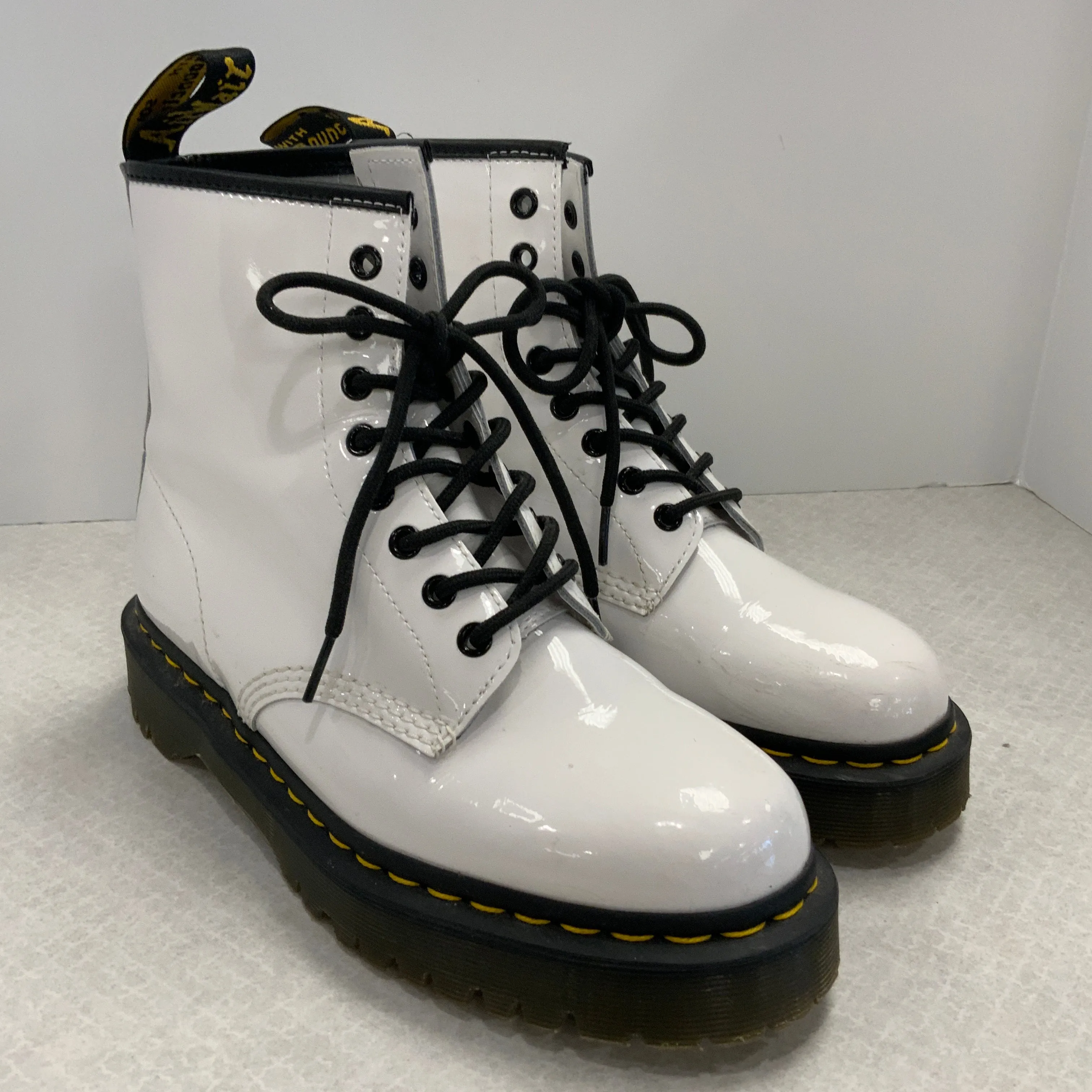 Boots Combat By Dr Martens In White, Size: 8