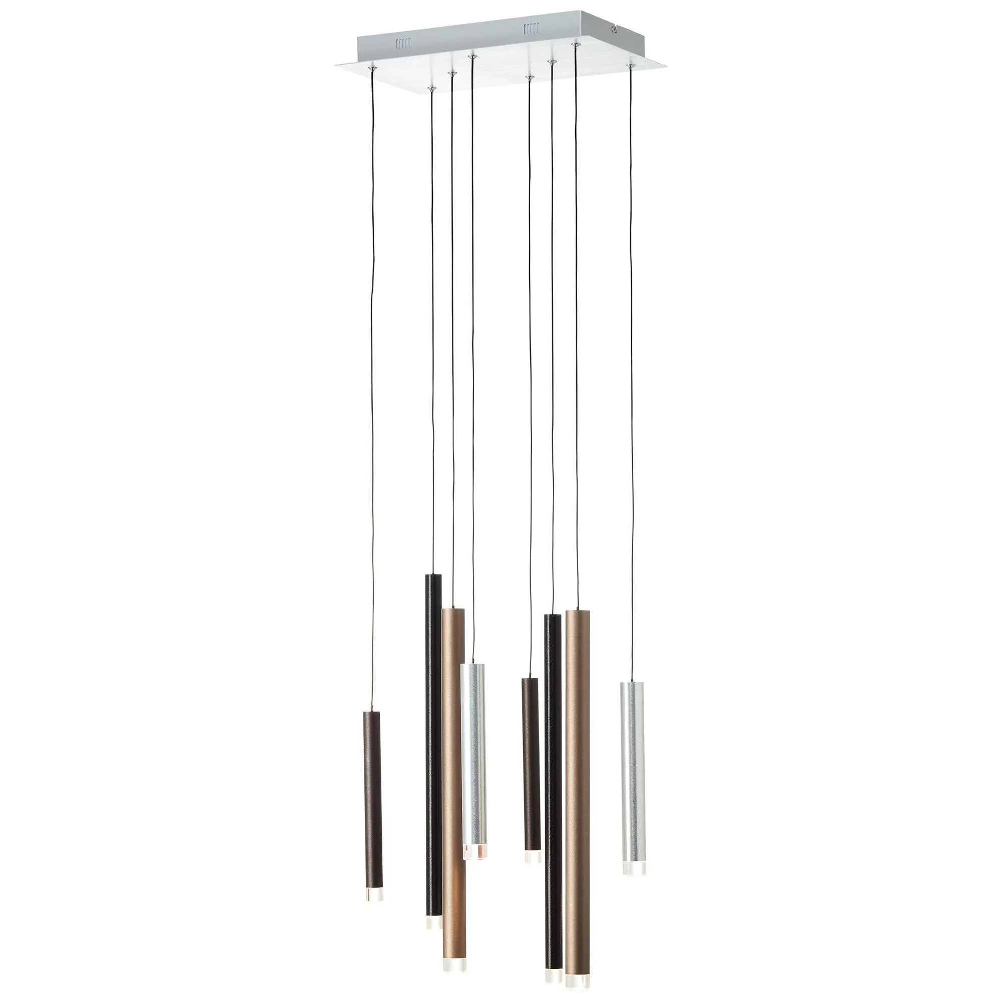 Brilliant 8 Light 32W Cembalo LED Pendant Light - Brown & Coffee | G93763/20