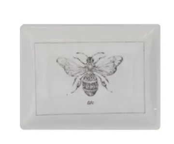 Ceramic Plate with Insect