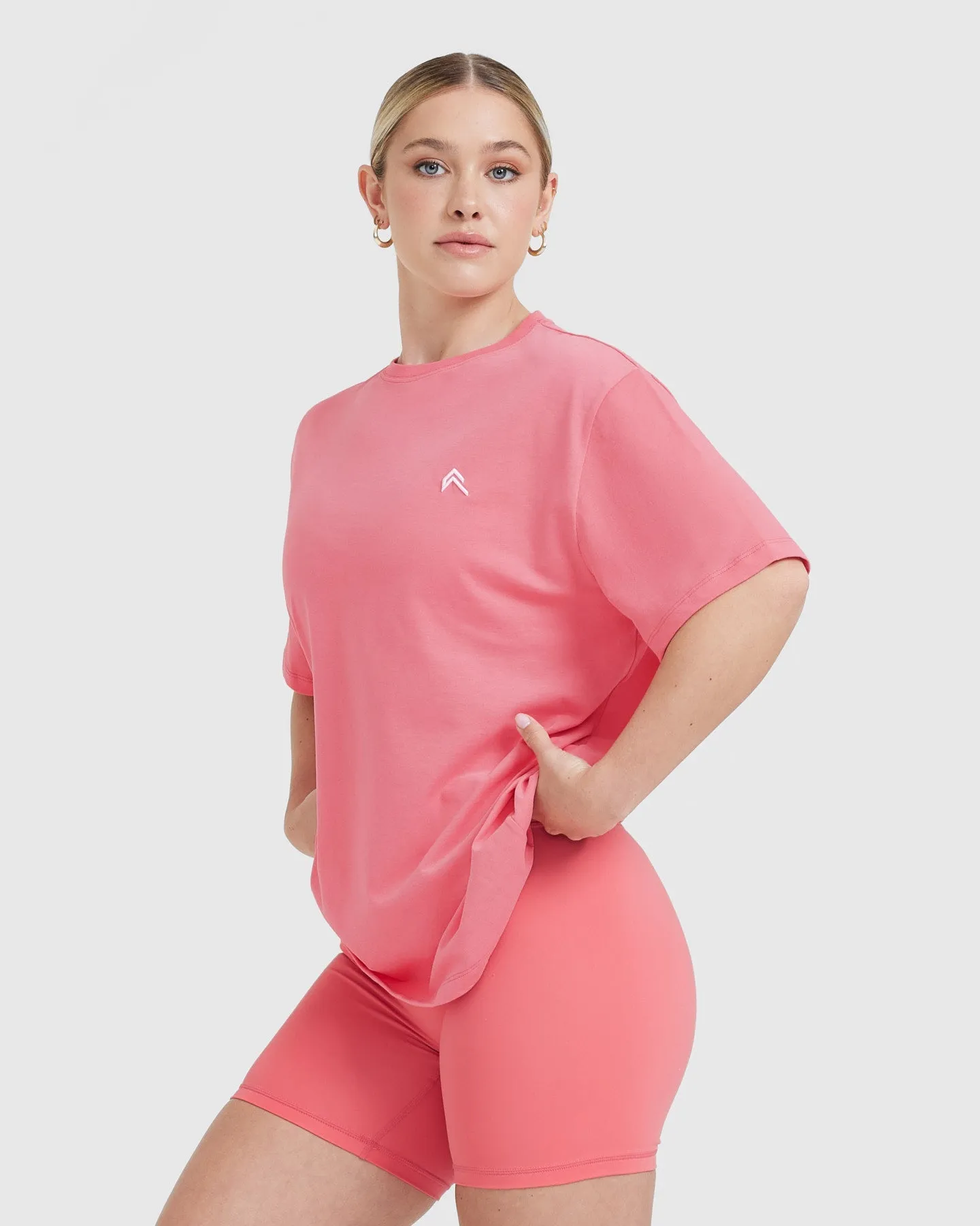 Classic Oversized Lightweight T-Shirt | Washed Amplify Pink