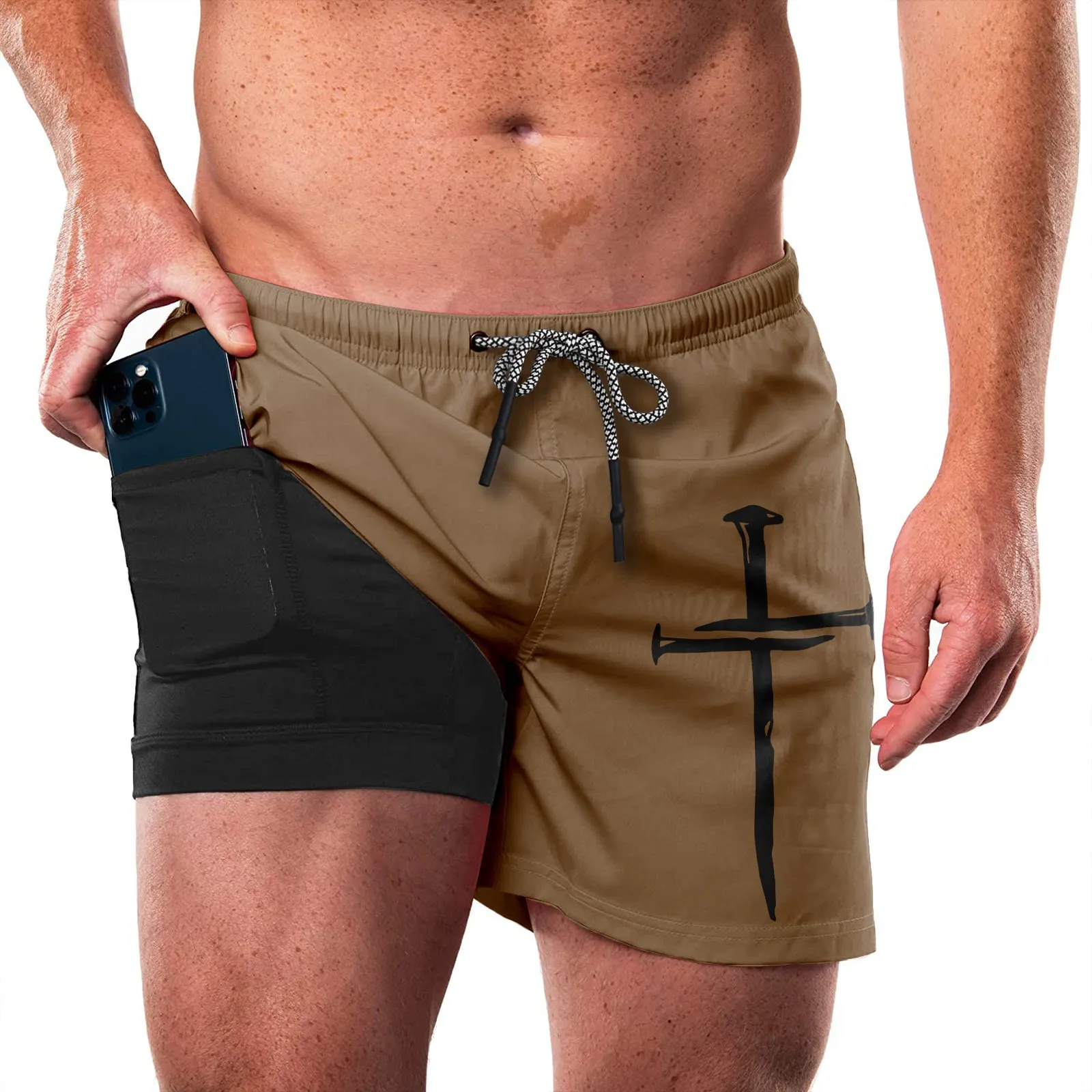 CROSS QUICKDRY POCKET 2 IN 1 7'' INSEAM RUNNING SHORTS