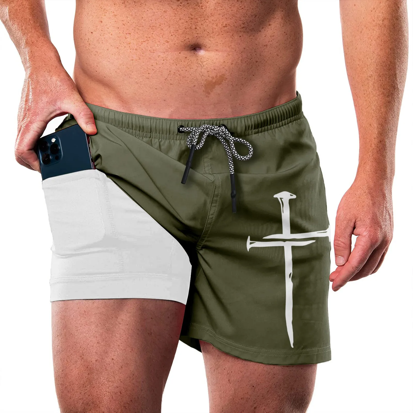 CROSS QUICKDRY POCKET 2 IN 1 7'' INSEAM RUNNING SHORTS