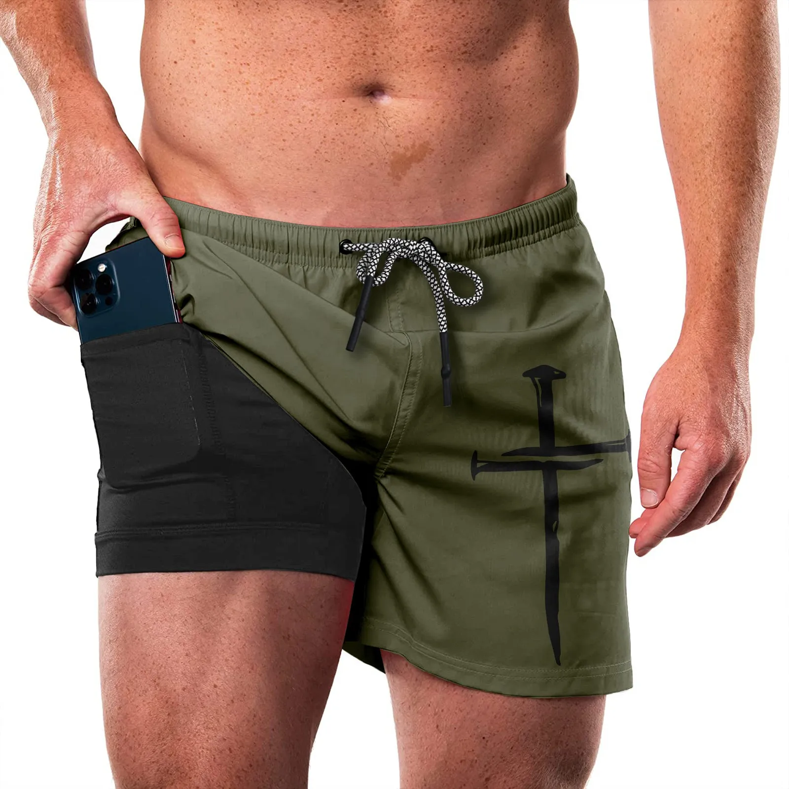 CROSS QUICKDRY POCKET 2 IN 1 7'' INSEAM RUNNING SHORTS