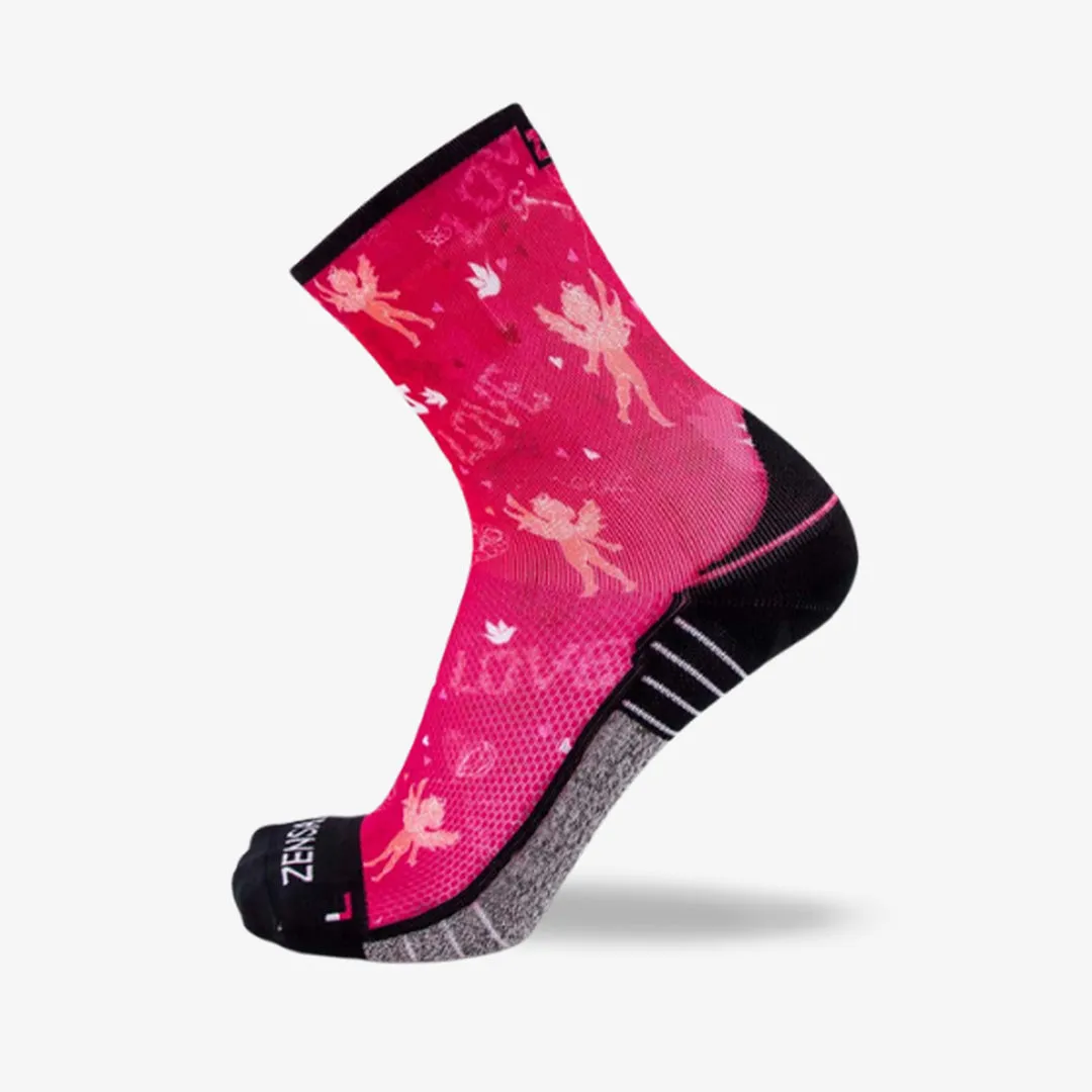 Cupid Doodle Valentine's Socks (Mini Crew)