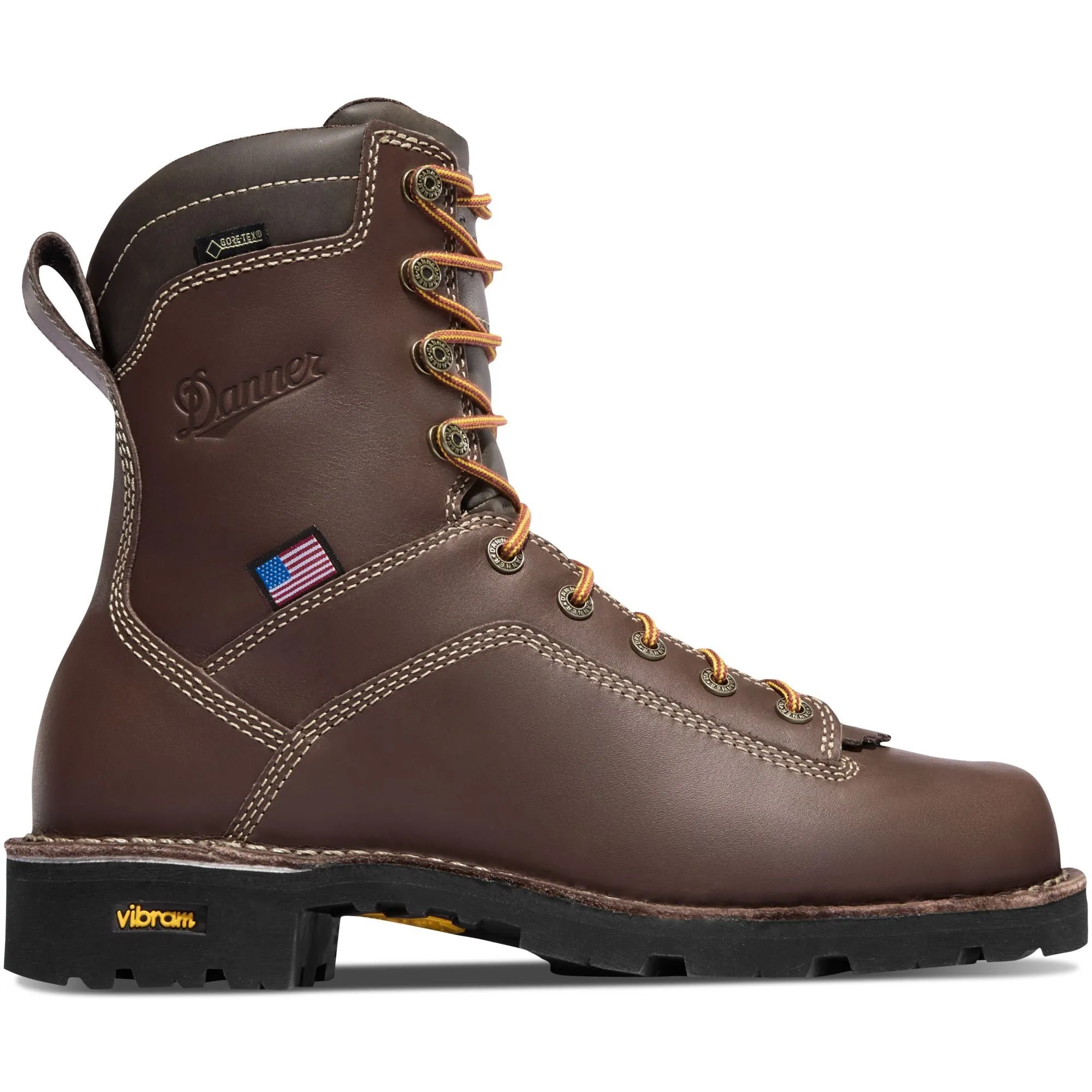 Danner Men's Quarry USA Made 8" Alloy Toe WP Work Boot - Brown - 17307