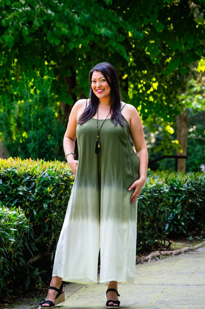 Ender Jumpsuit, Green Dip-Dye