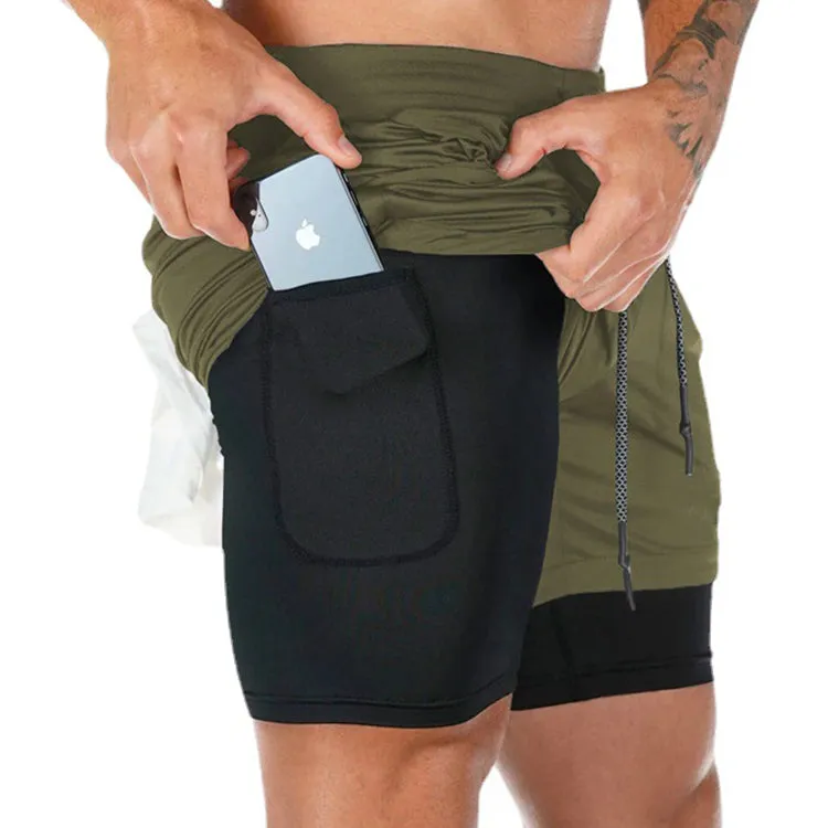 ESSENTIAL QUICKDRY POCKET 2 IN 1 7'' INSEAM RUNNING SHORTS