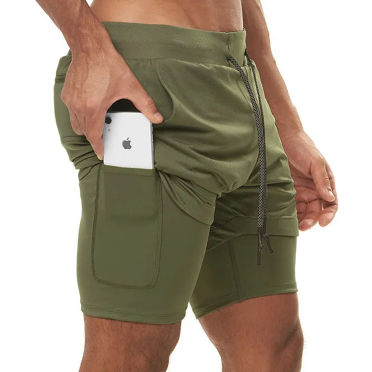 ESSENTIAL QUICKDRY POCKET 2 IN 1 7'' INSEAM RUNNING SHORTS