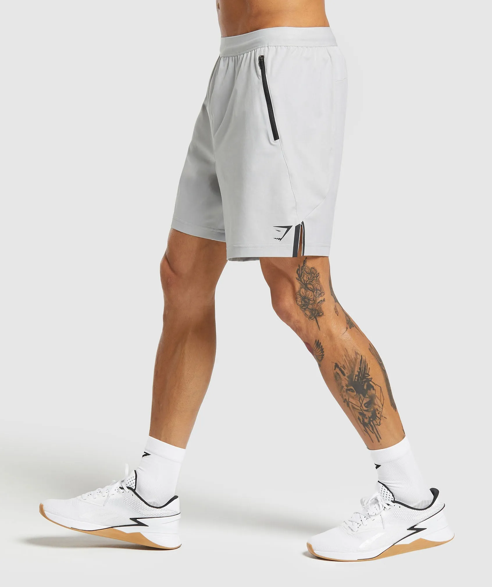 Gymshark Apex 7" Hybrid Shorts - Light Grey