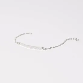 Hammered Stick Link Bracelet - Sterling Silver