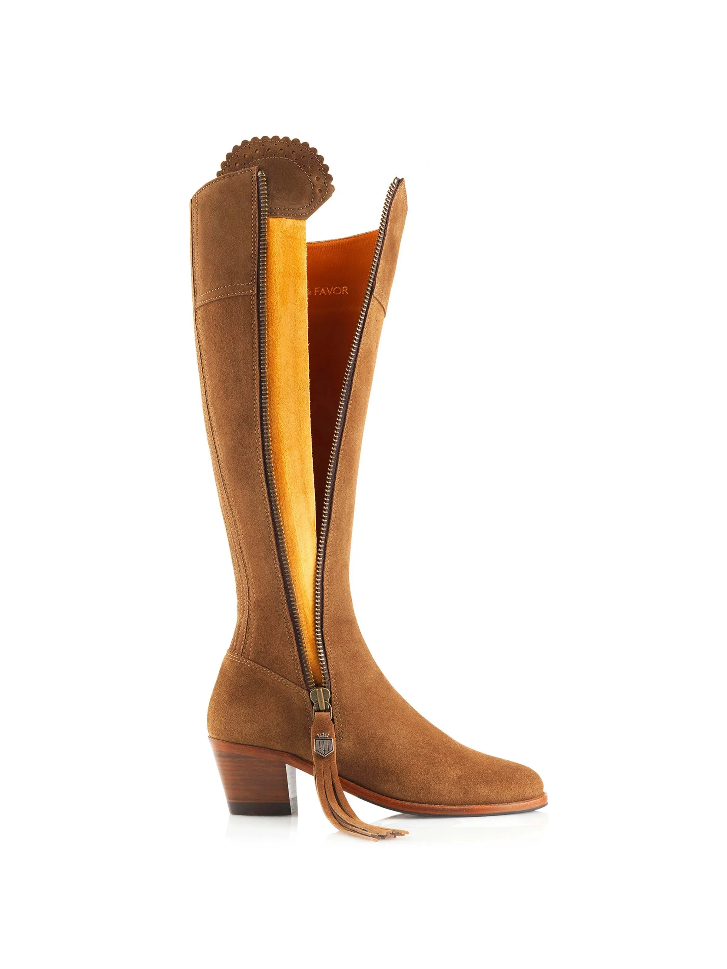 Heeled Regina (Narrow Fit) - Tan Suede