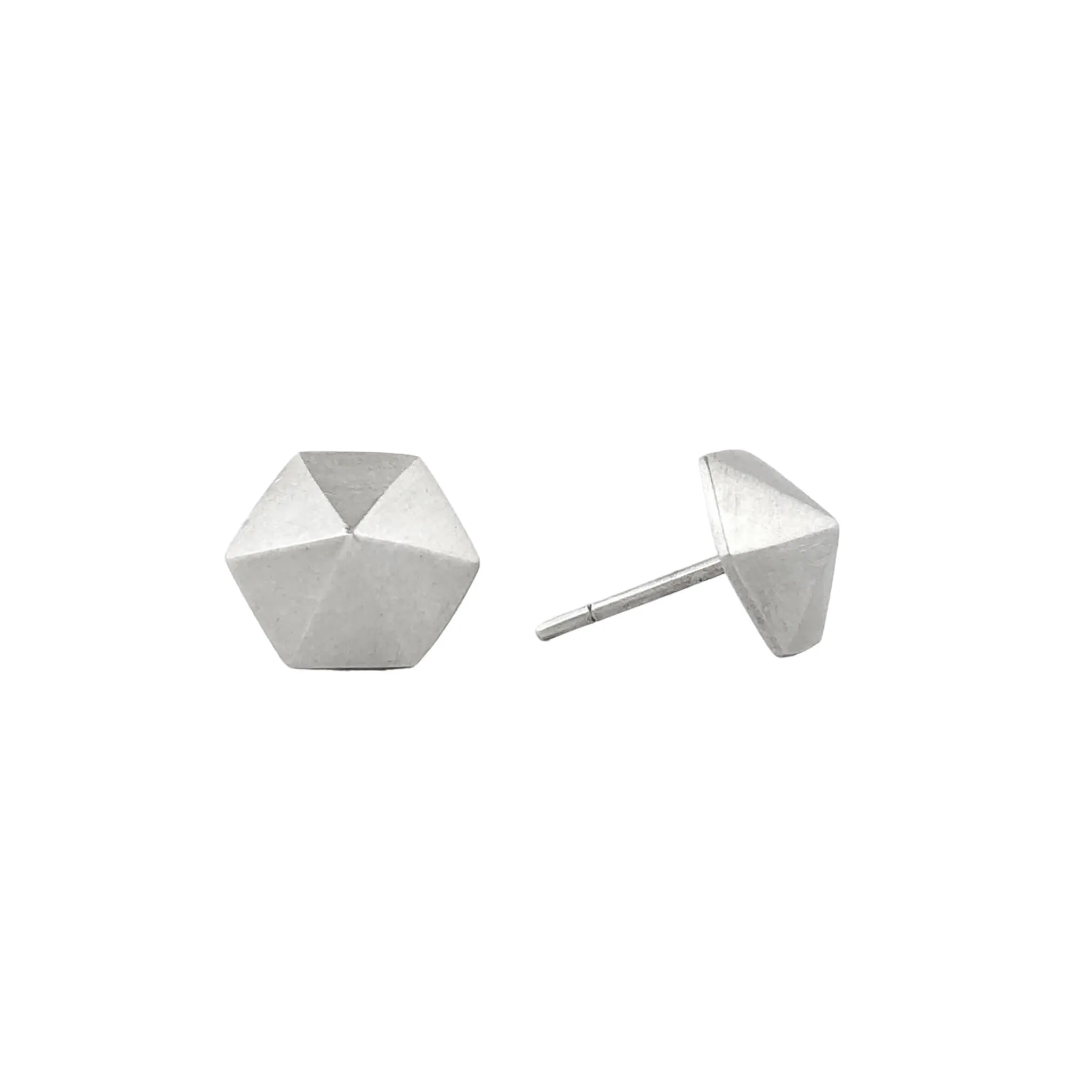 Hexagon Stud  Large Earrings - Emma Jane Donald