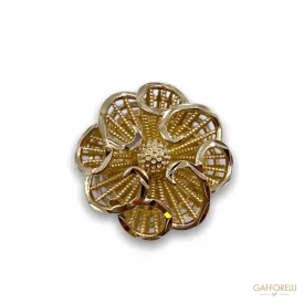 Imperial Button in the Shape of an Openwork Flower B155 - Gafforelli Srl