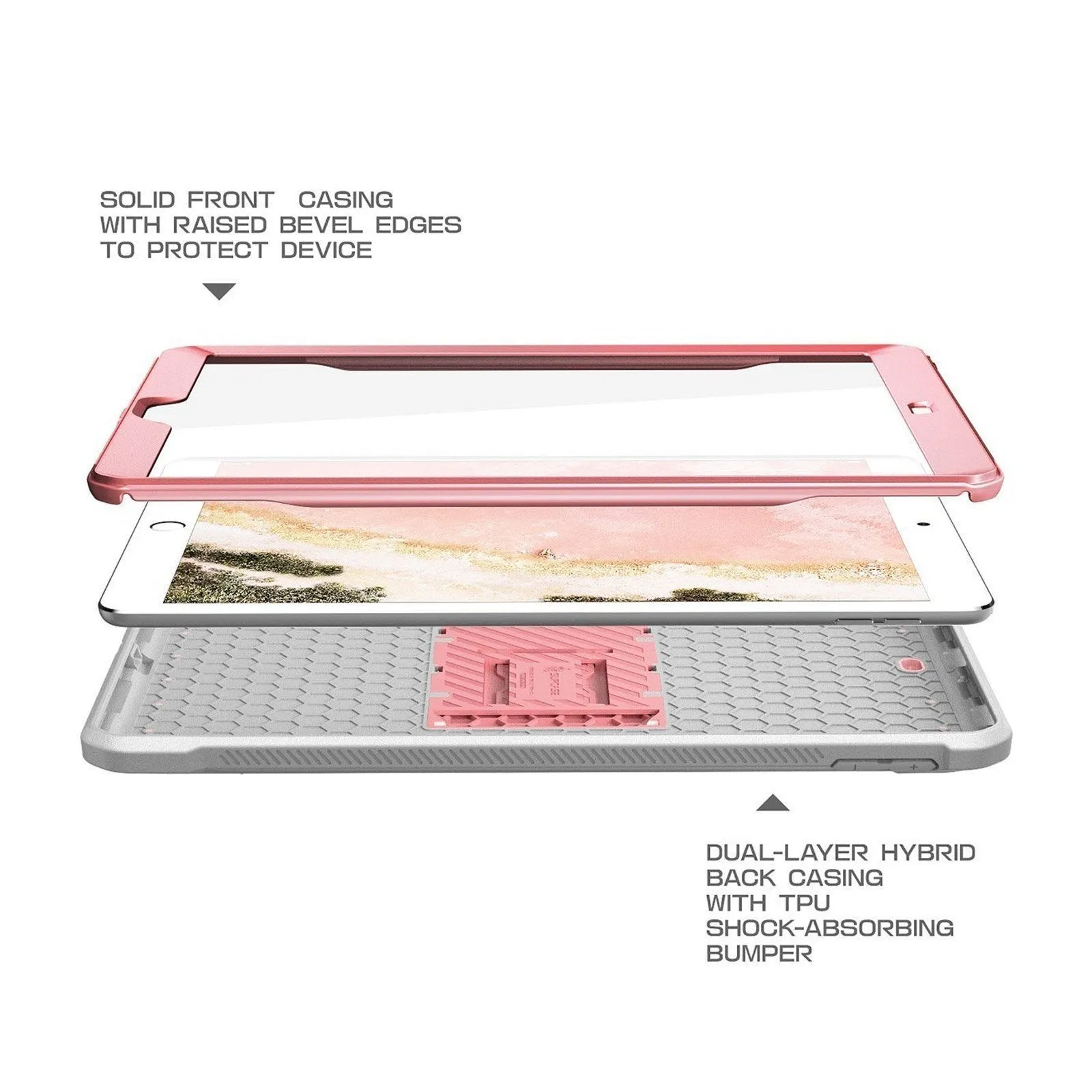 iPad 9.7 inch Unicorn Beetle Pro Full-Body Case-Rose Gold