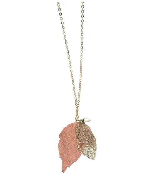 Long Leaf Chain Blush