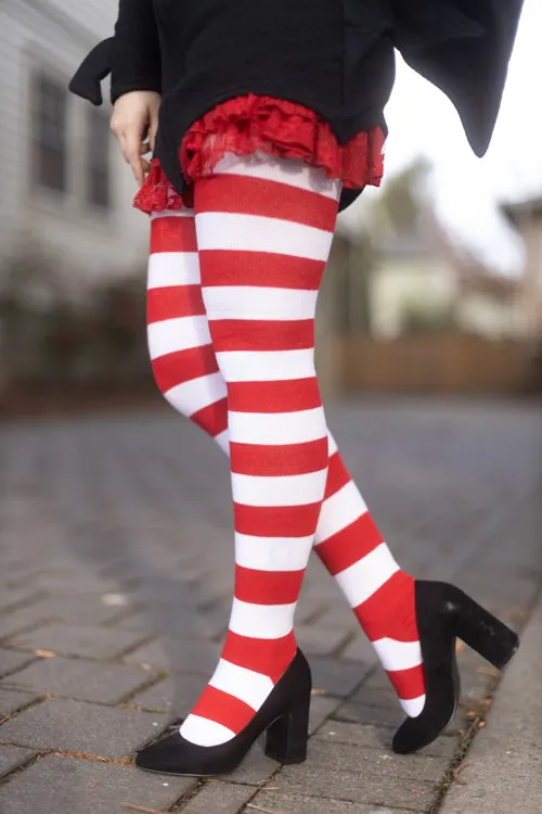 Longer Candy Cane Stripe Extraordinary Socks