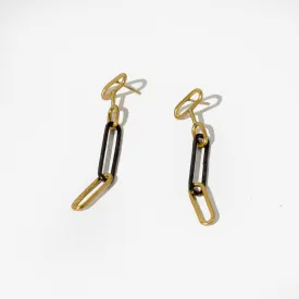 Loop Dangle Earrings - Mixed Metal