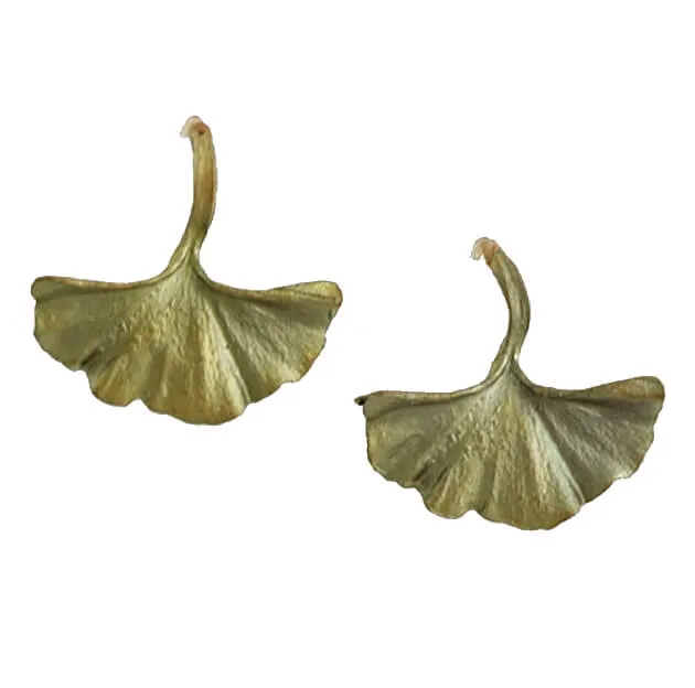 Michael Michaud Large Ginkgo Earrings