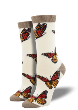 Monarch Butterfly Women's Bamboo Socks