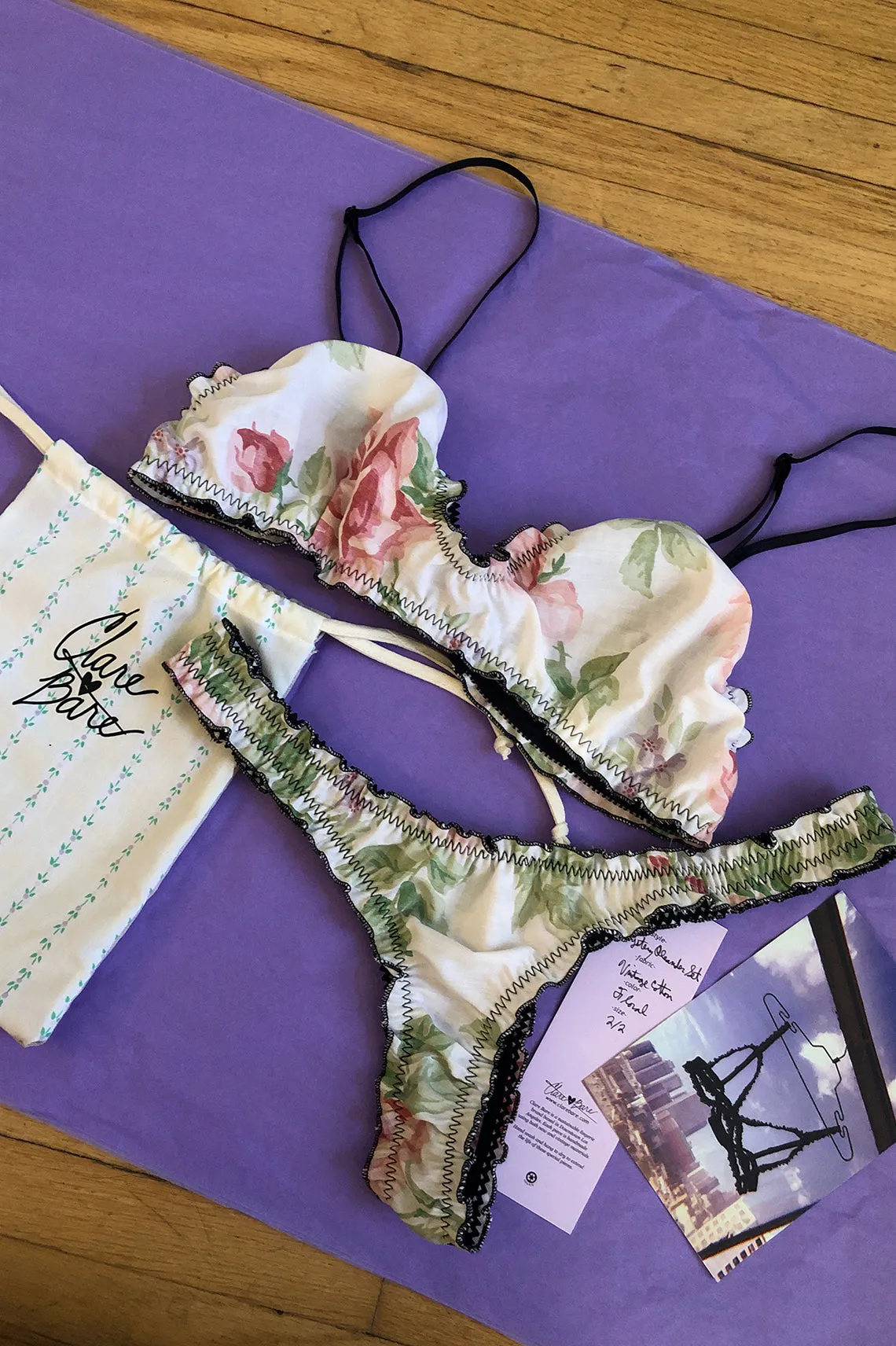 Mystery Print Oleander Thong Set