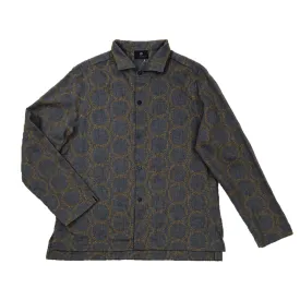 NUNO Overshirt: "Cotton Stem" (Charcoal Gray w/ Amber Embroidery, M/L)