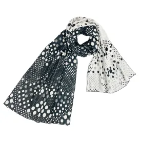 NUNO Oversized Scarf: "Photons" (Black/White)