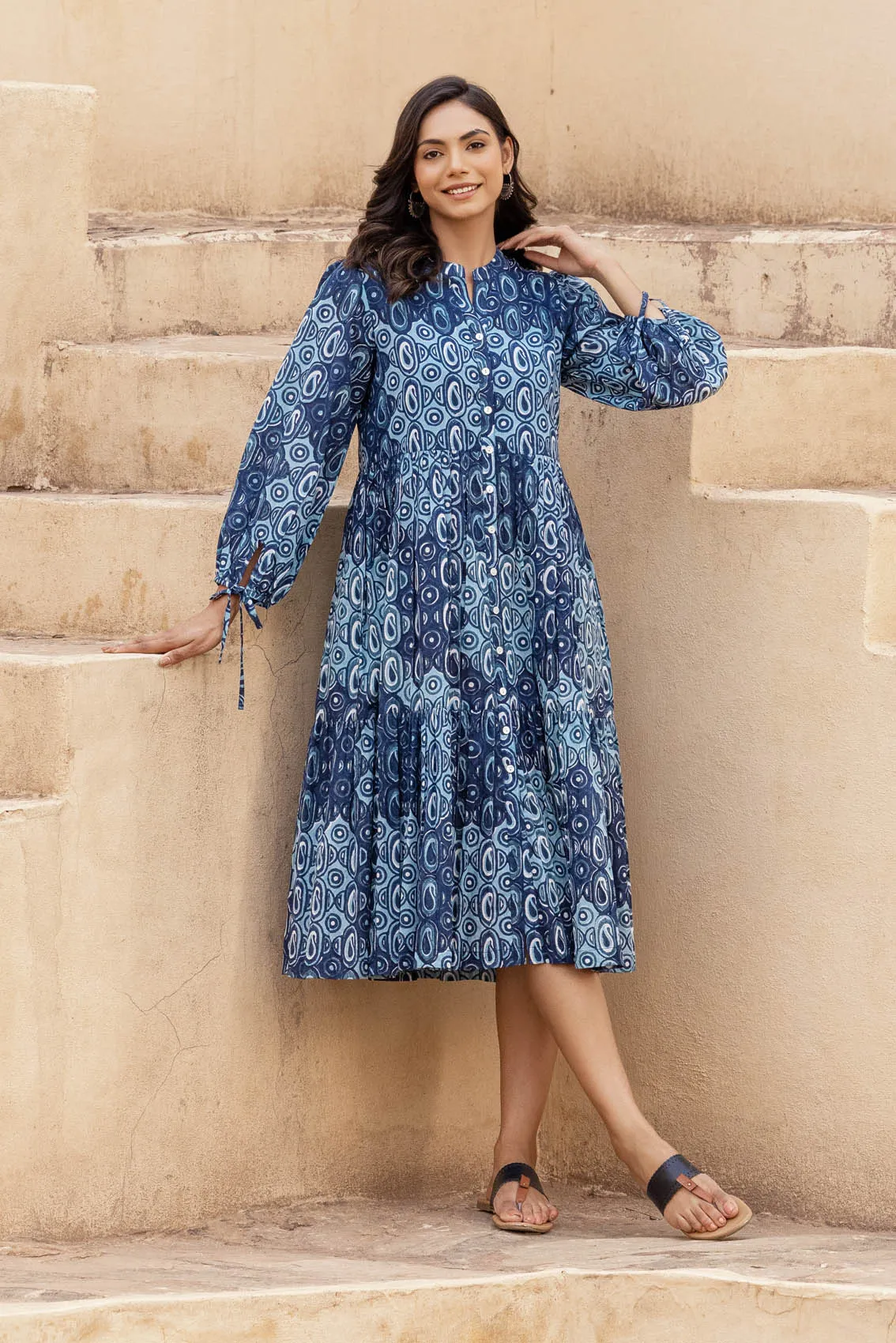 Paisley Block Print Dress