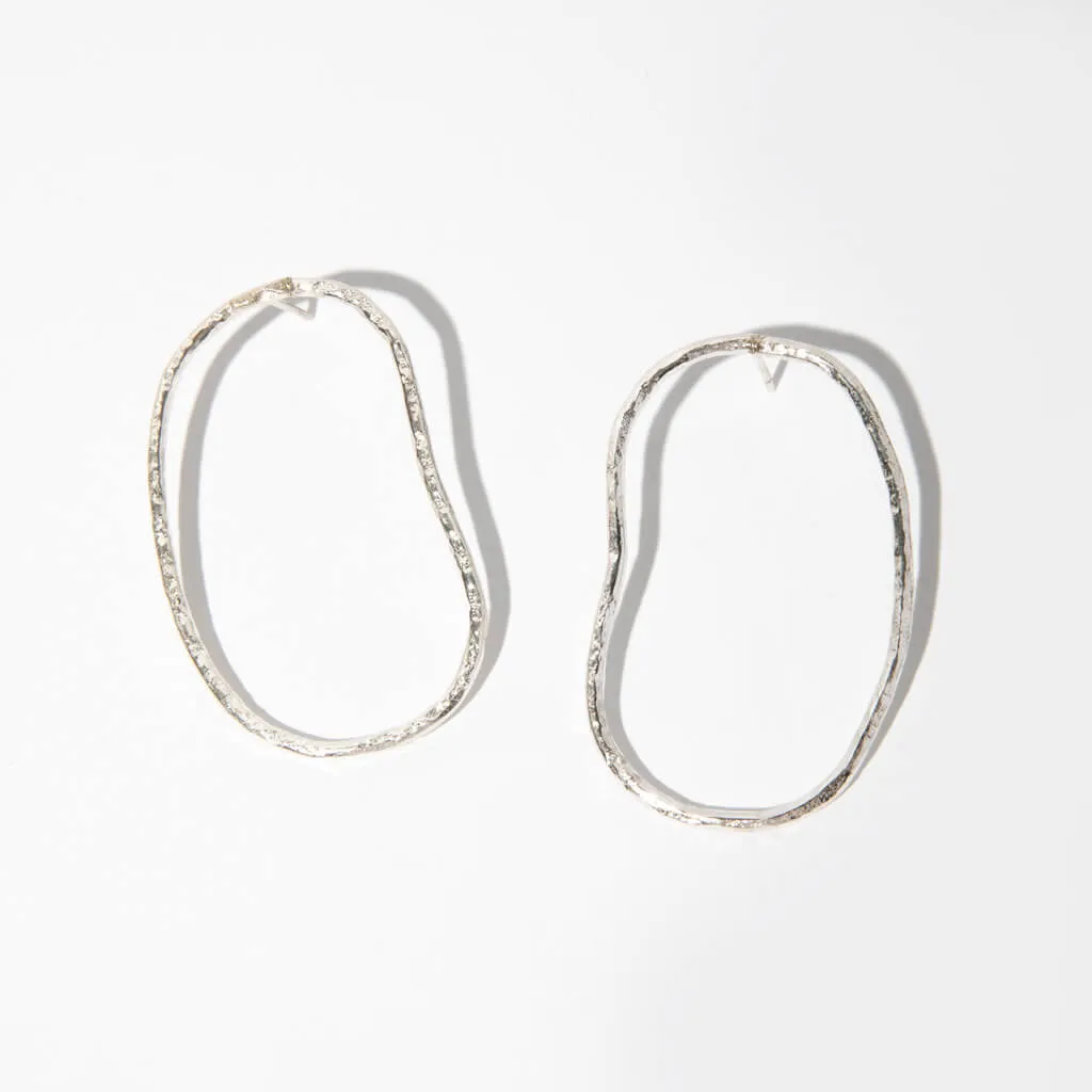 Pool Statement Earrings - Sterling Silver