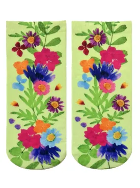 Pressed Flowers Ankle Socks