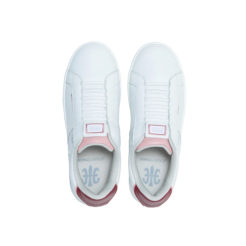 Women's Icon White Red Pink Logo Leather Sneakers 91921-011